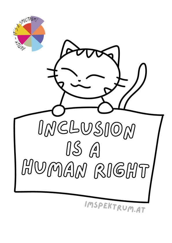 im spektrum Ausmalbild Human Right Katze